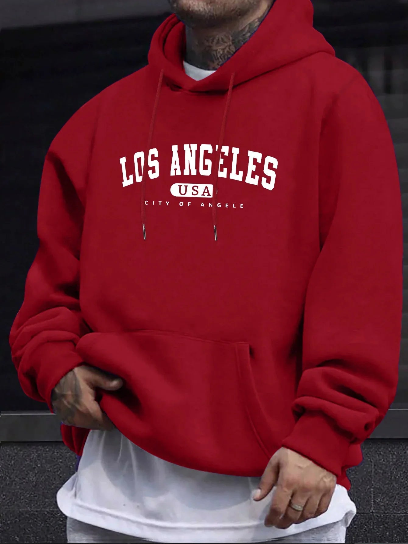 Los Angeles College Hoodie – Unisex Kapuzenpullover im Retro-Style