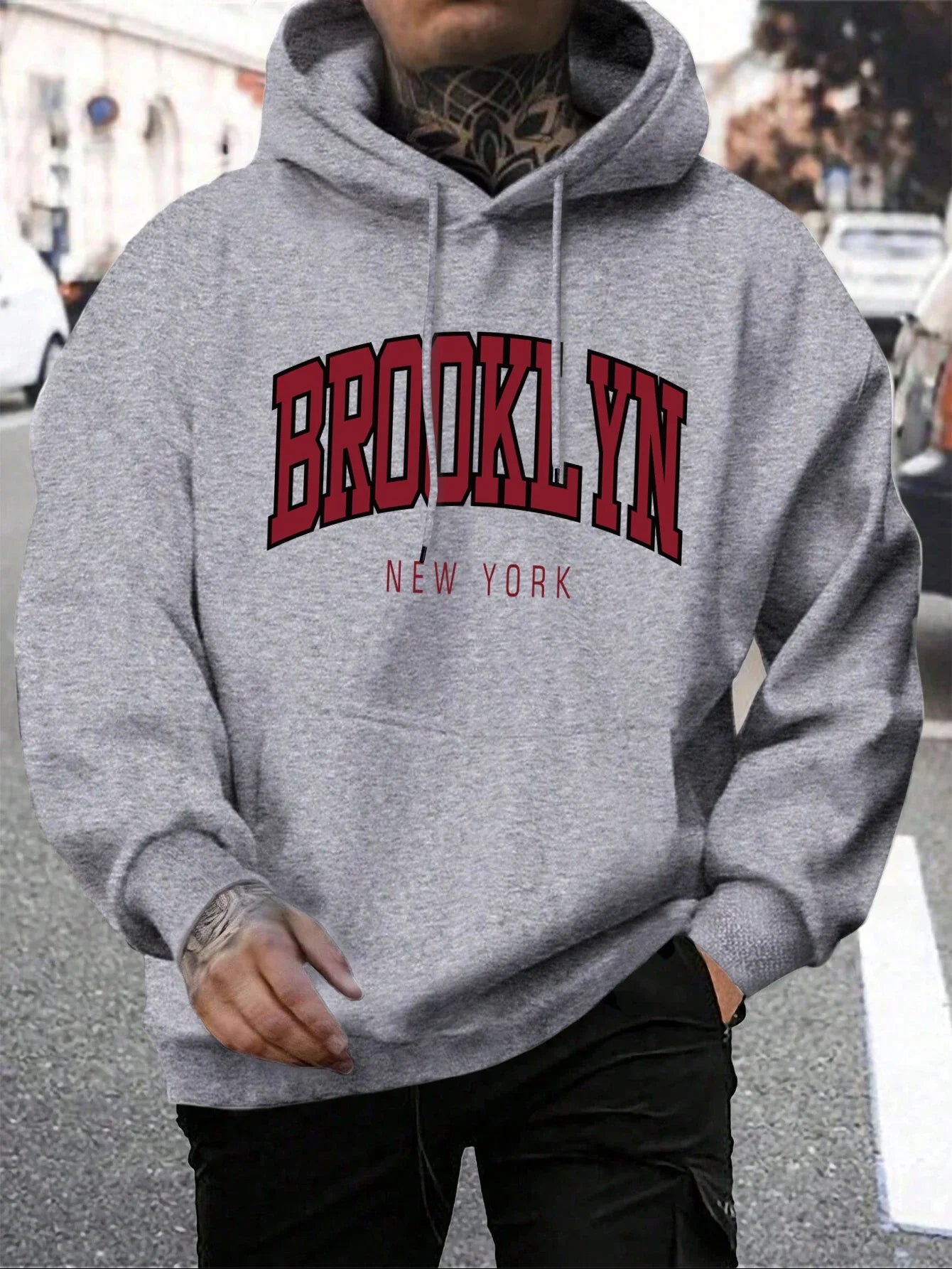 Brooklyn Hoodie – Unisex Kapuzenpullover im College-Stil