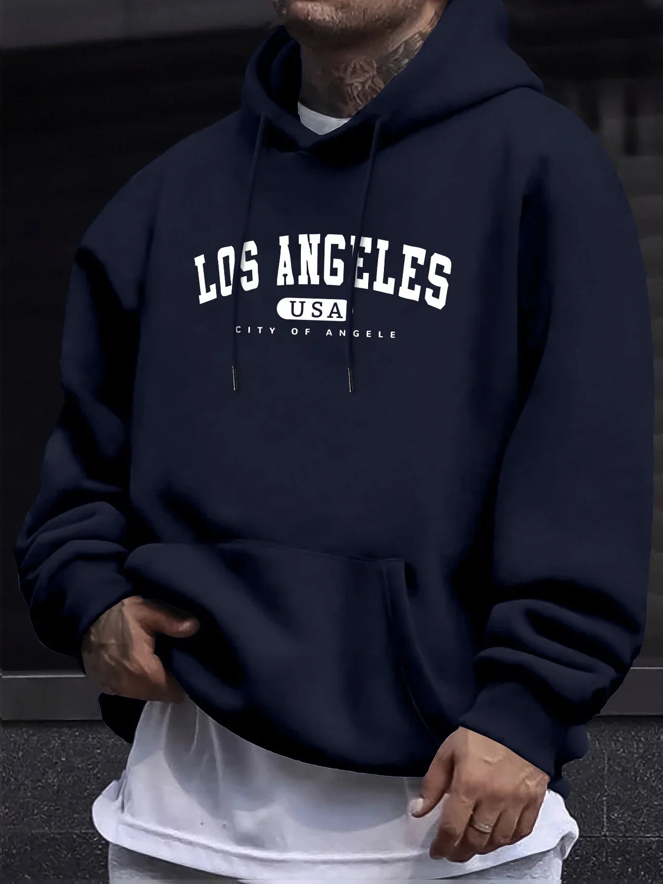 Los Angeles College Hoodie – Unisex Kapuzenpullover im Retro-Style
