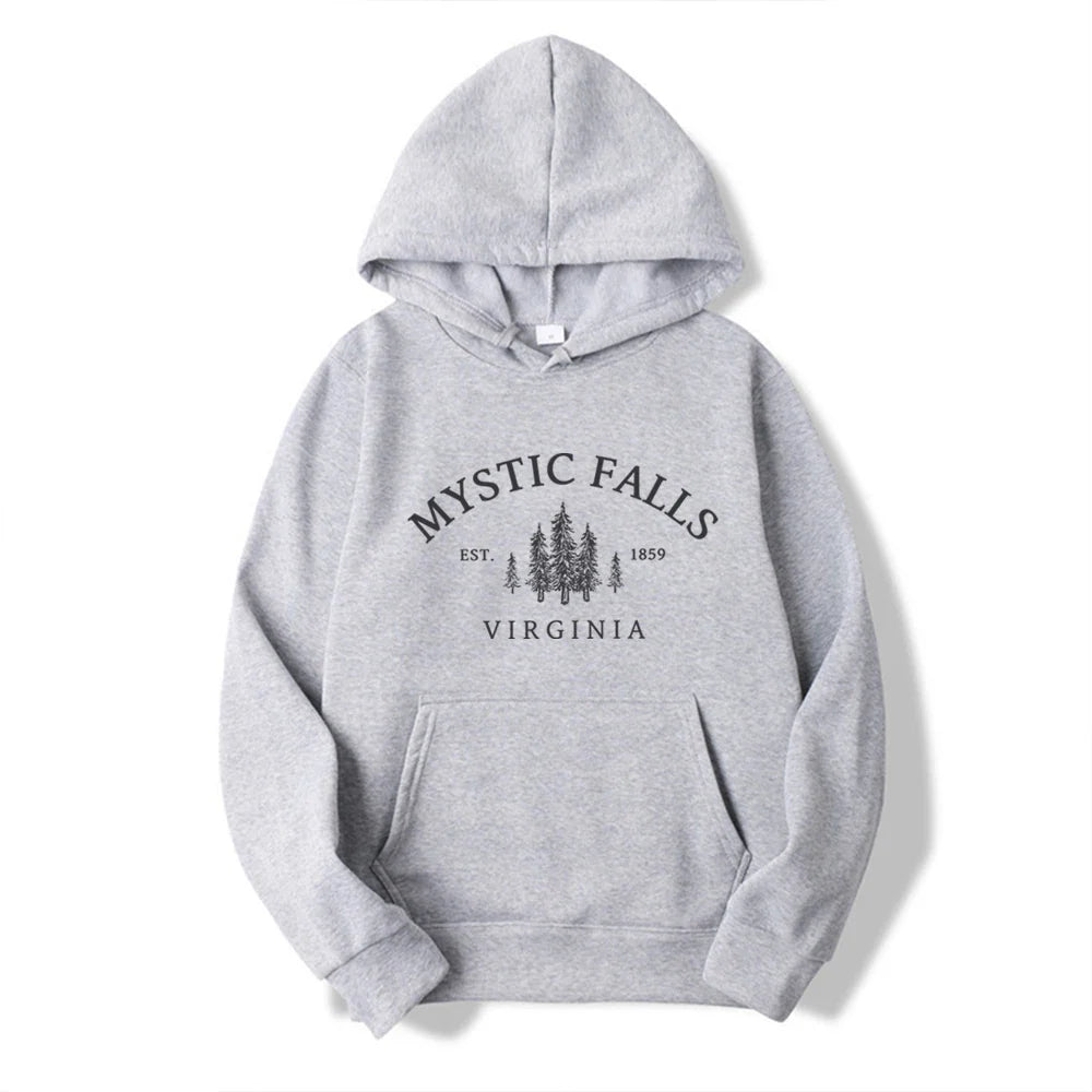 Mystic Falls Hoodie – Unisex Kapuzenpullover im College-Style
