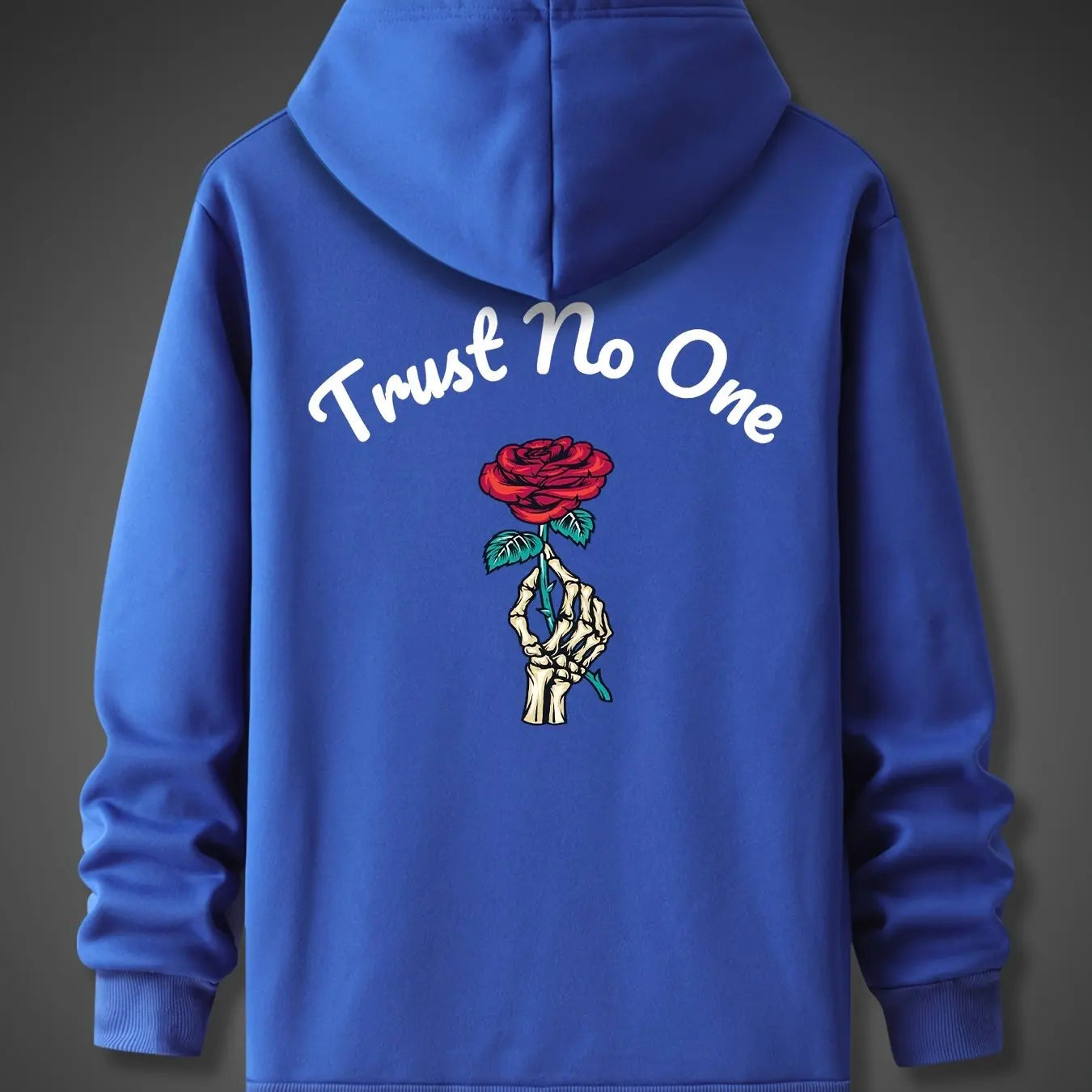 Trust No One Hoodie – Unisex Kapuzenpullover mit Stickerei & Statement