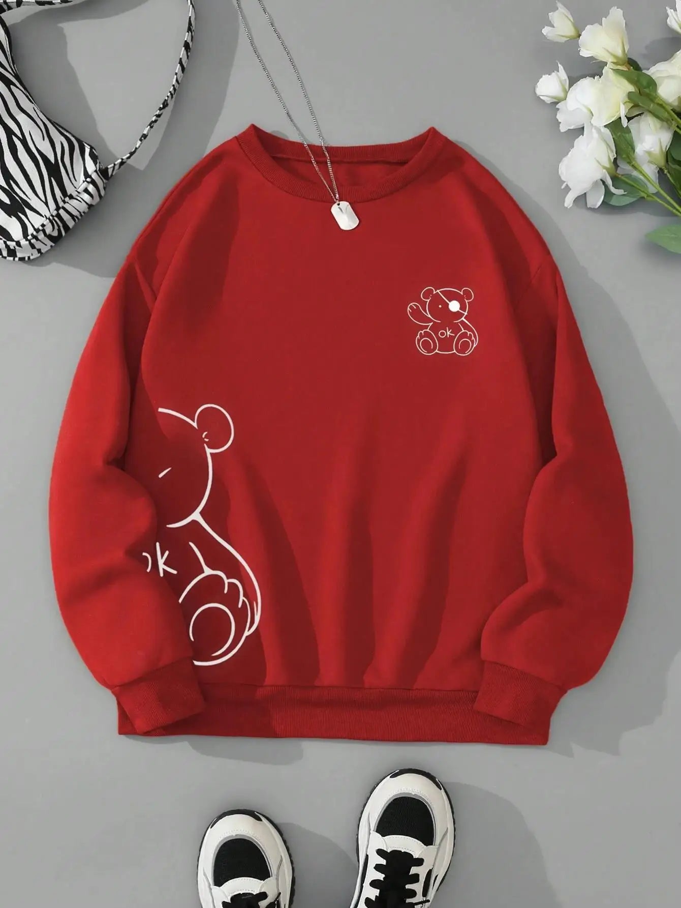 Teddy Sweater – Warmer Unisex Pullover mit Bärenmotiv