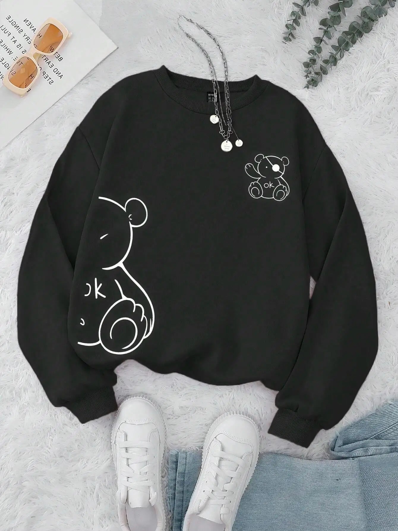 Teddy Sweater – Warmer Unisex Pullover mit Bärenmotiv