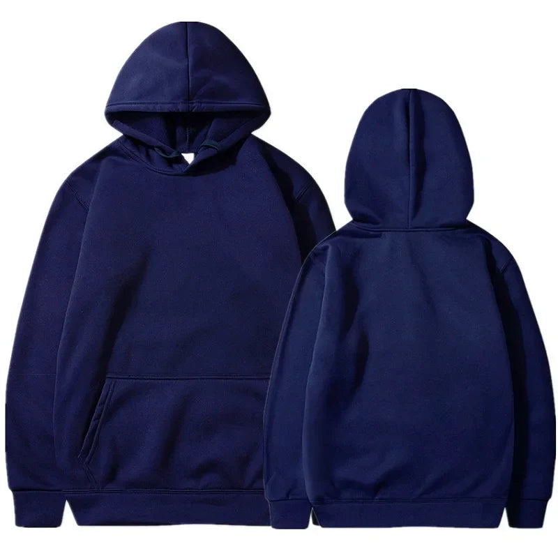Basic Navy Hoodie – Unisex Kapuzenpullover in Dunkelblau