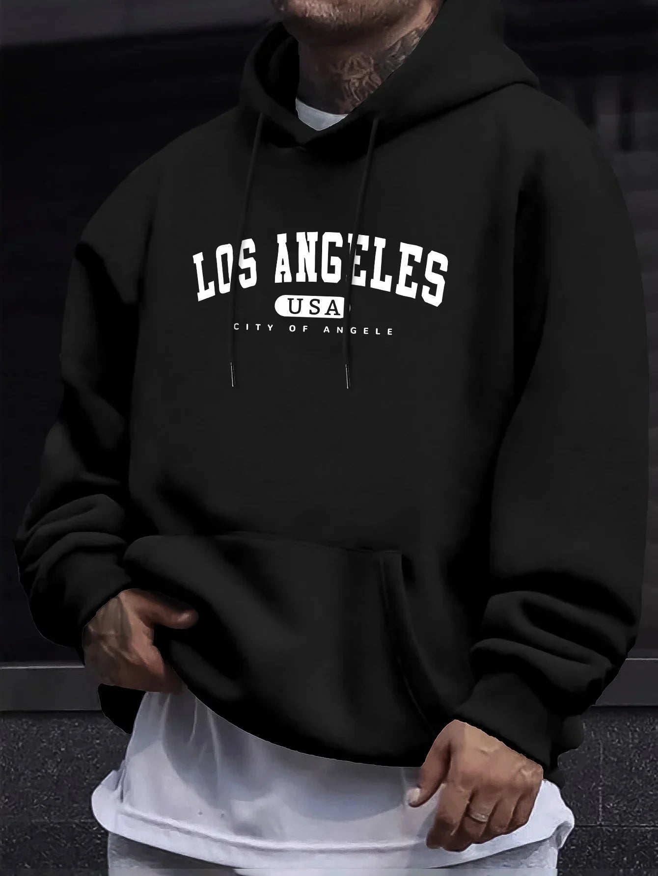 Los Angeles College Hoodie – Unisex Kapuzenpullover im Retro-Style