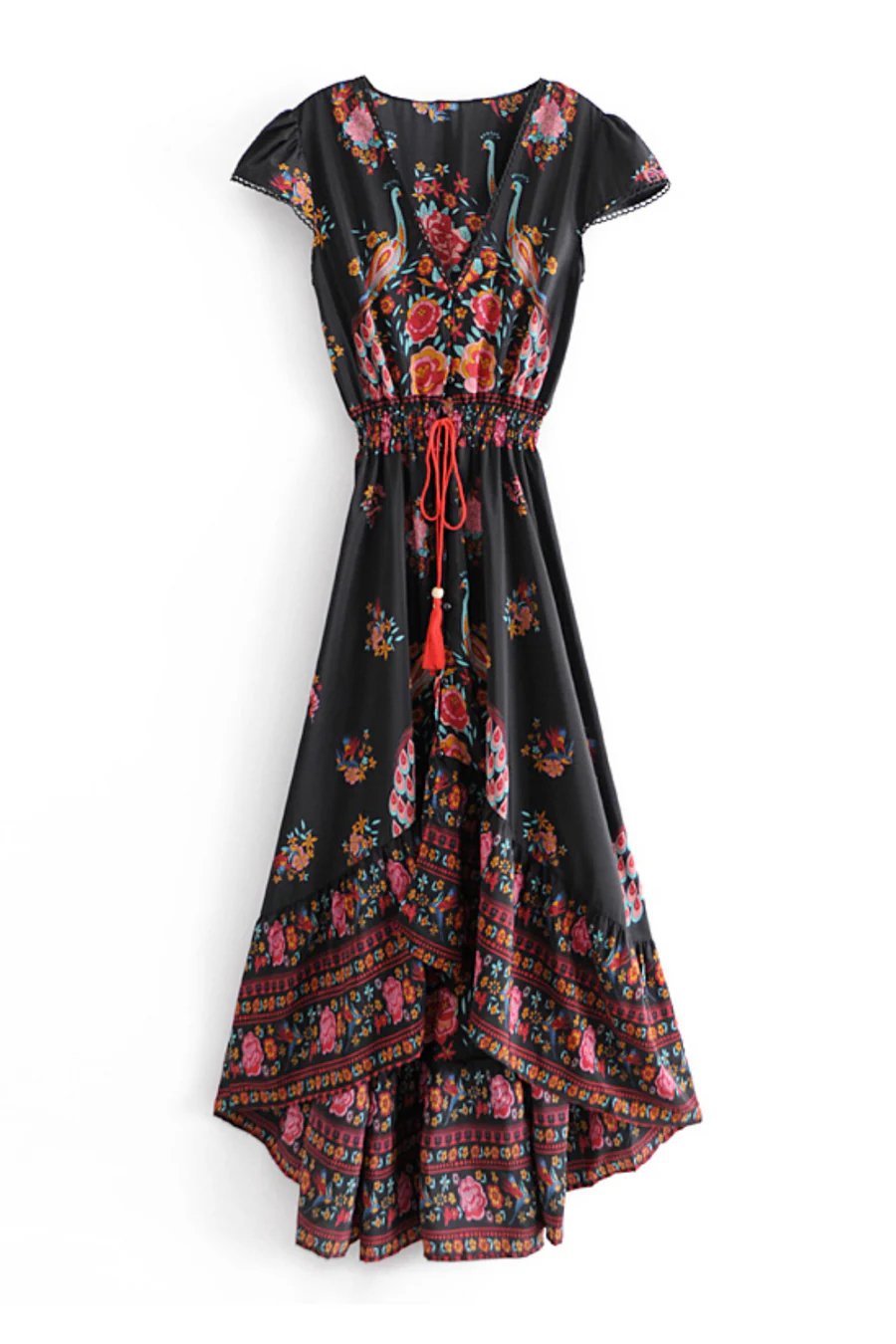 Damen Boho Blumenkleid mit V-Ausschnitt | Yelina