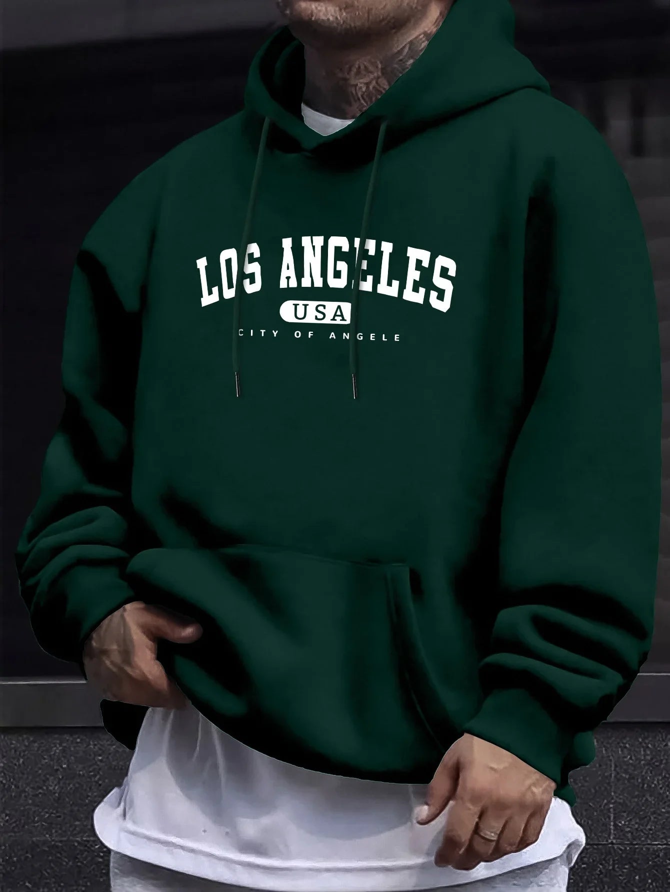 Los Angeles College Hoodie – Unisex Kapuzenpullover im Retro-Style