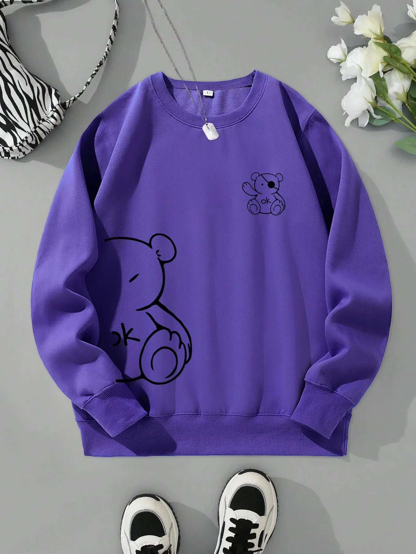 Teddy Sweater – Warmer Unisex Pullover mit Bärenmotiv