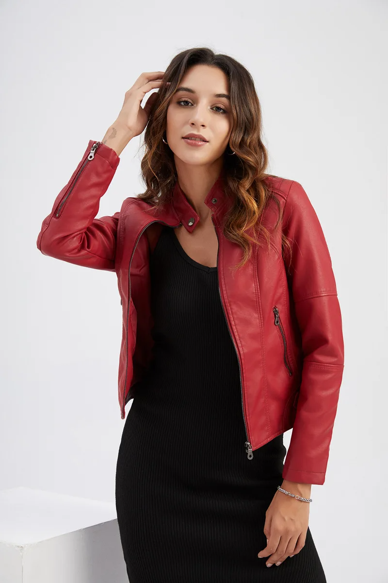 Damen Motorradjacke im Slim Fit Design mit Reißverschluss | Narelle