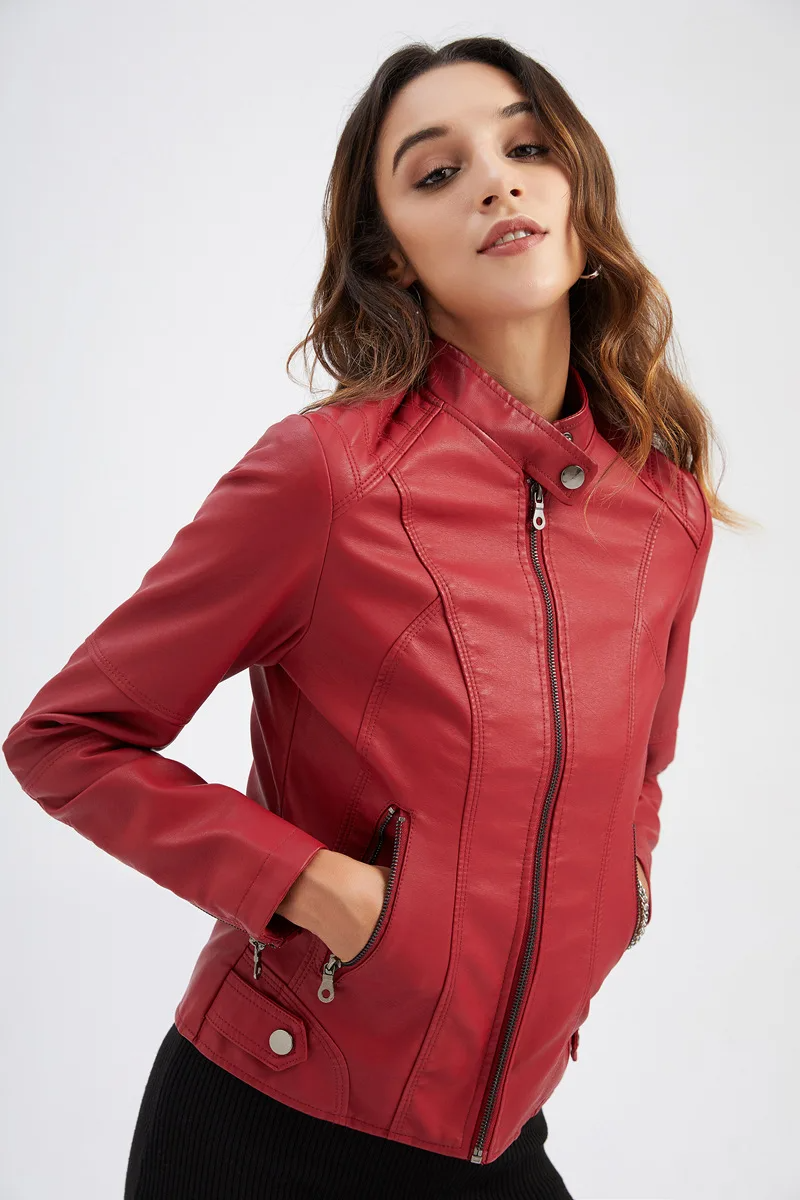 Damen Motorradjacke im Slim Fit Design mit Reißverschluss | Narelle