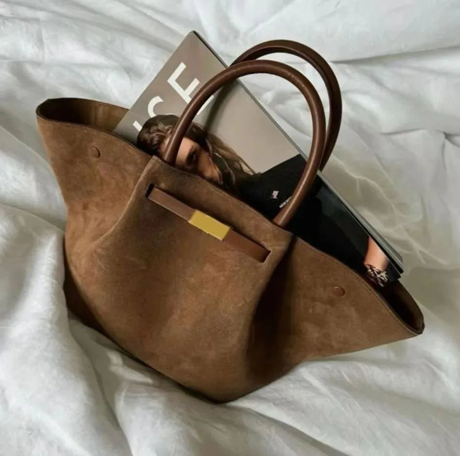 Damen Trapez-Handtasche mit PU-Leder und Schulterriemen | Marvea
