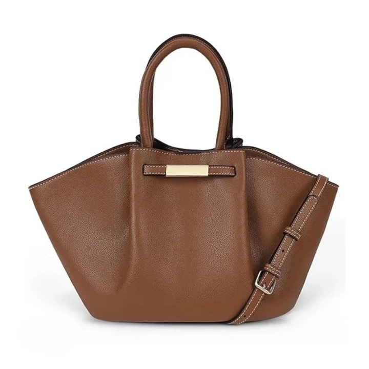 Damen Trapez-Handtasche mit PU-Leder und Schulterriemen | Marvea