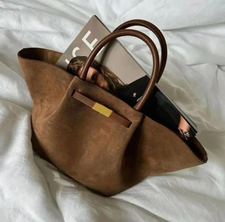 Damen Trapez-Handtasche mit PU-Leder und Schulterriemen | Marvea