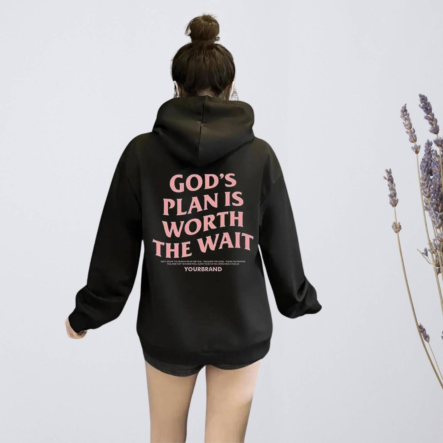 Butterfly Glow Hoodie – Schwarz & Neon