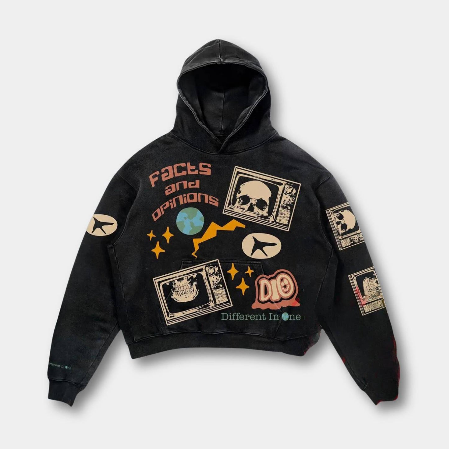 Butterfly Glow Hoodie – Schwarz & Neon