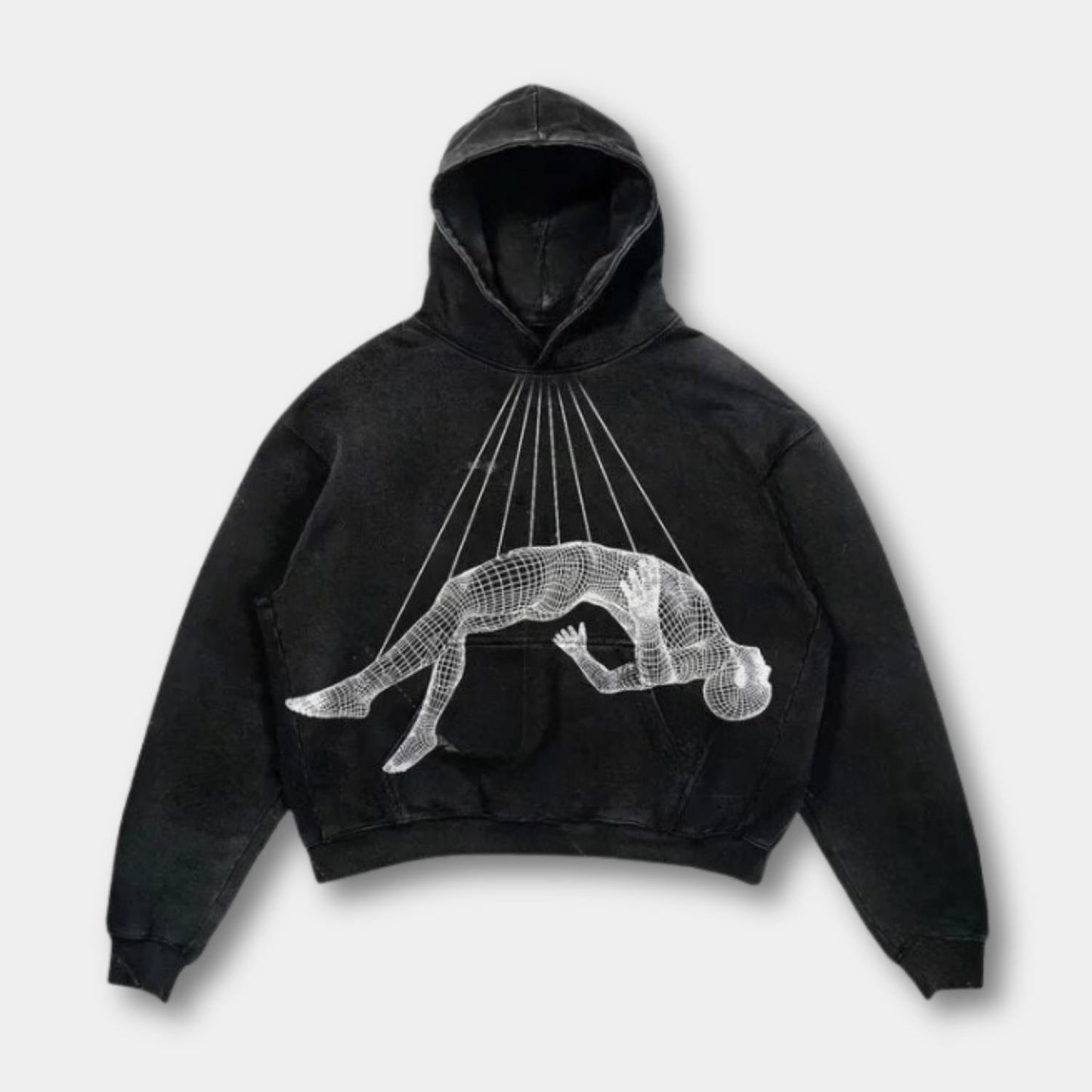 Butterfly Glow Hoodie – Schwarz & Neon