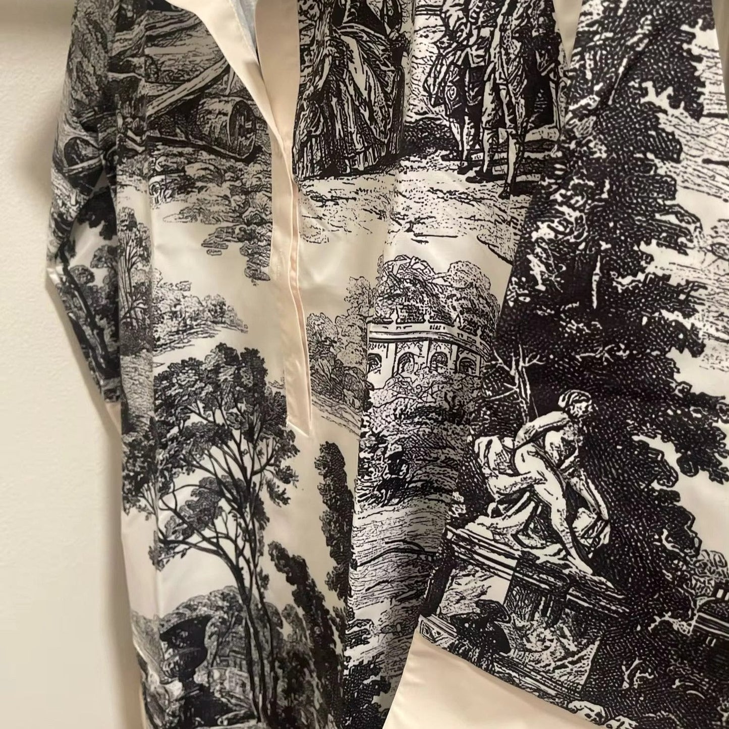 Mini Tunika Kleid mit Vintage Toile Print | Elodie