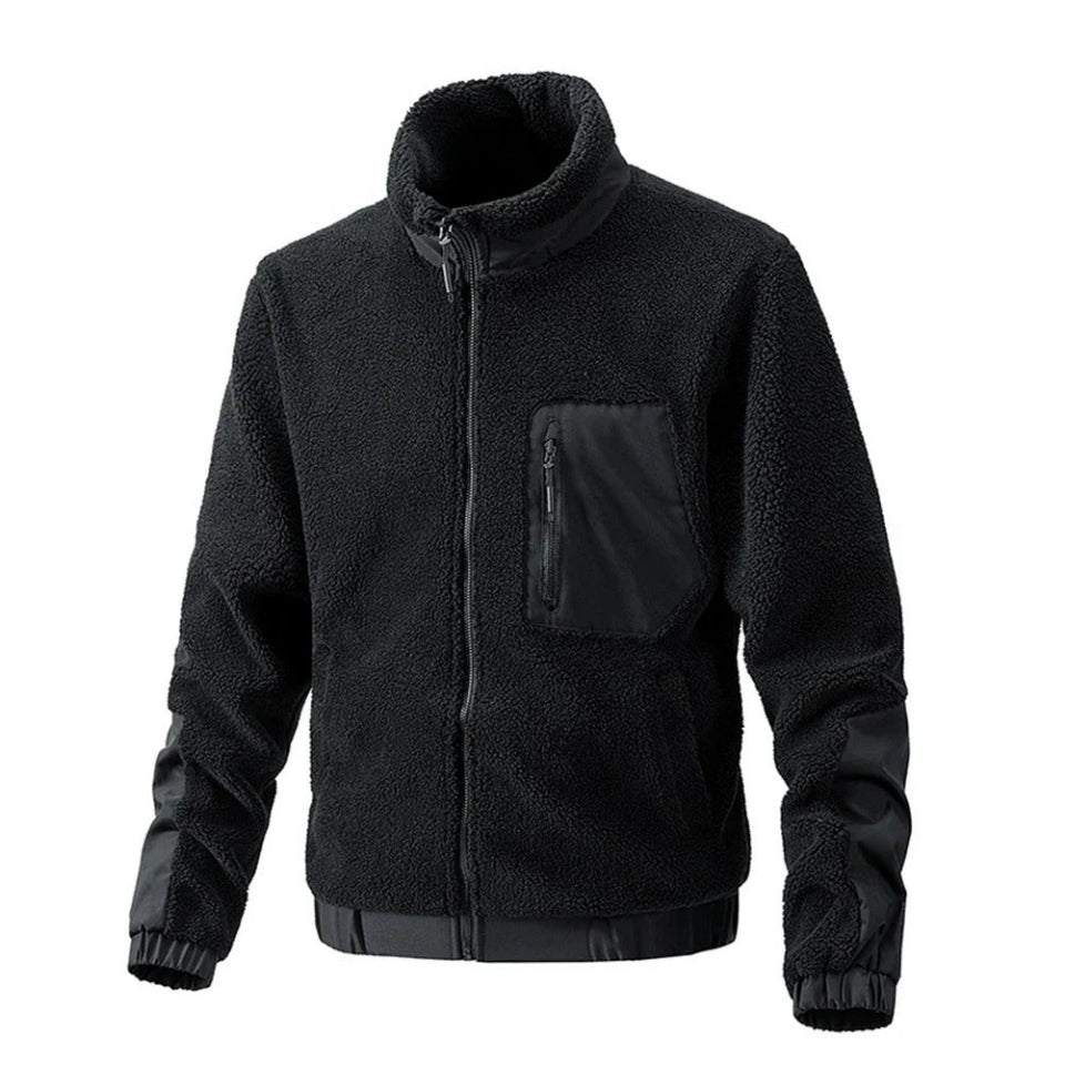 Herren-Fleecejacke mit durchgehendem Reißverschluss | Borven