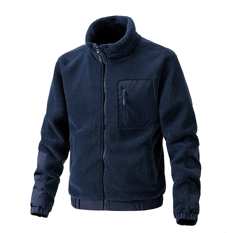Herren-Fleecejacke mit durchgehendem Reißverschluss | Borven