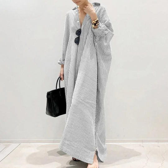 Damen Weit geschnittenes Sommerkleid aus Polyester | Serava