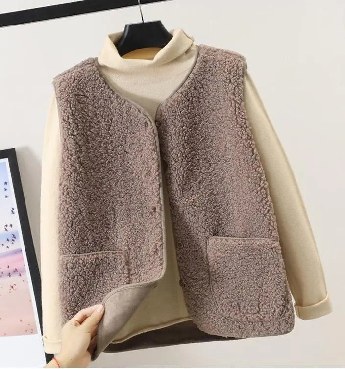 Damen Wende-Weste aus Fleece mit Taschen | Linara