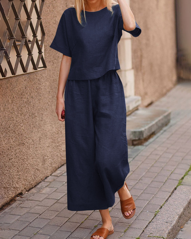 Damen Zweiteiliges Set aus Polyester für Frühling & Sommer | Luresta