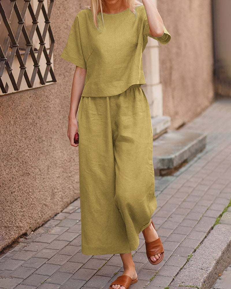 Damen Zweiteiliges Set aus Polyester für Frühling & Sommer | Luresta