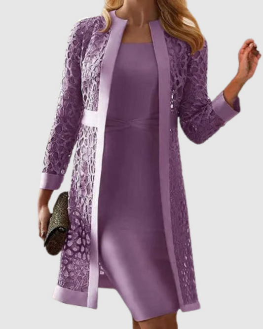 Damen Zwei-Teiler Spitzenkleid Set | Malina