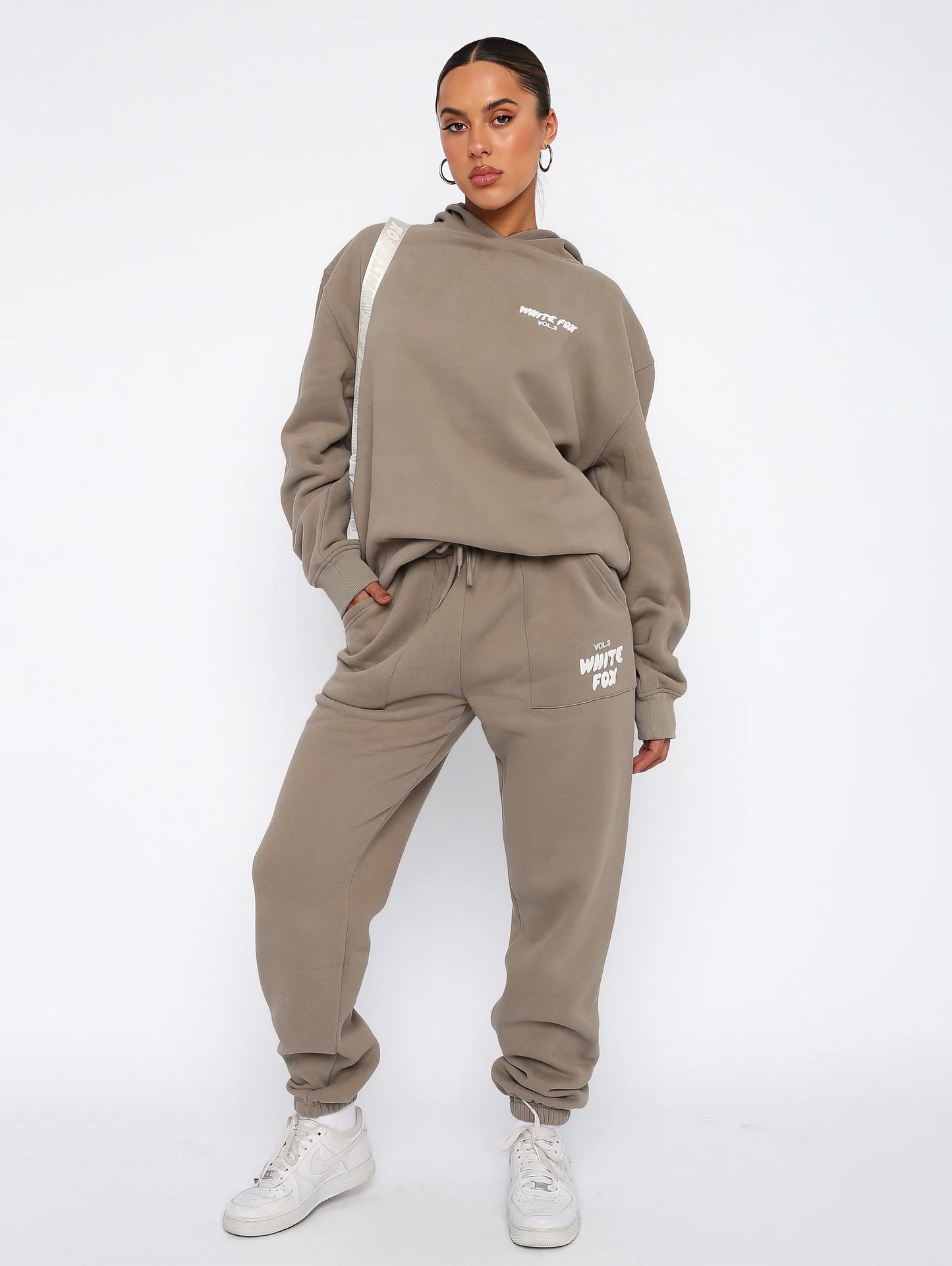 Luxe Loungewear Set – White Fox Edition für Damen | Zweiteilig & Bequem