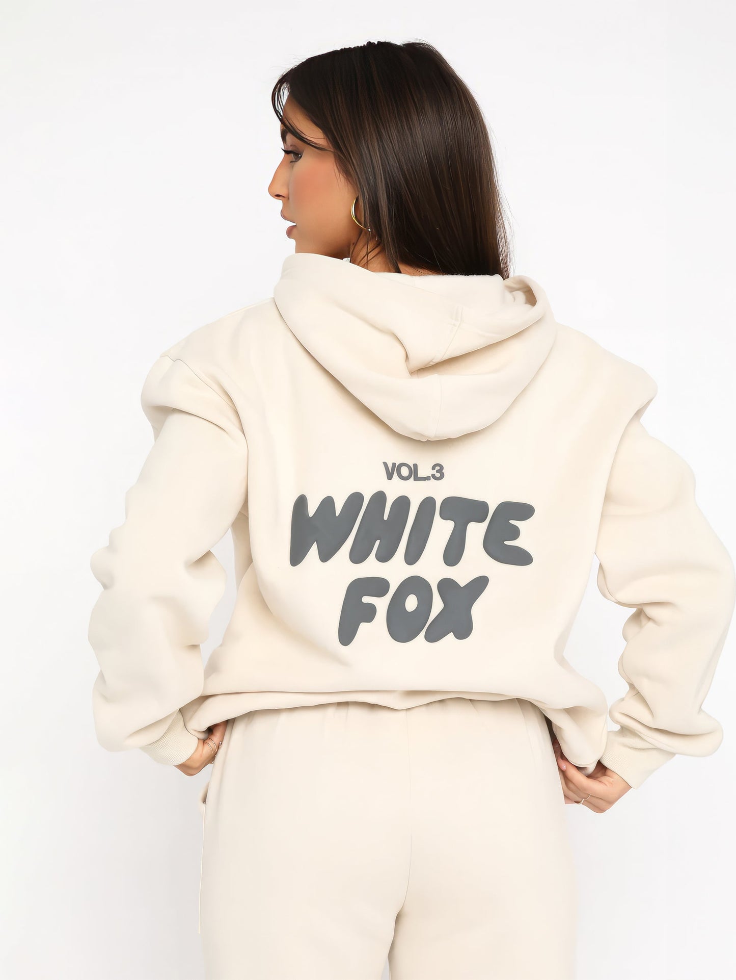 Luxe Loungewear Set – White Fox Edition für Damen | Zweiteilig & Bequem