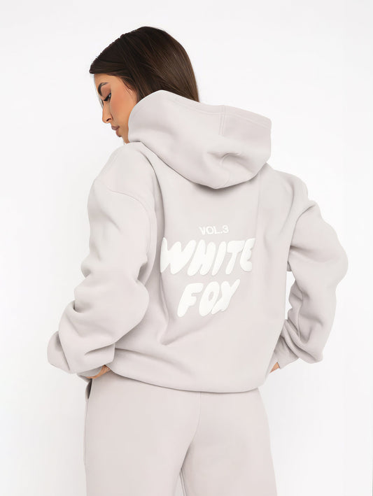 Luxe Loungewear Set – White Fox Edition für Damen | Zweiteilig & Bequem