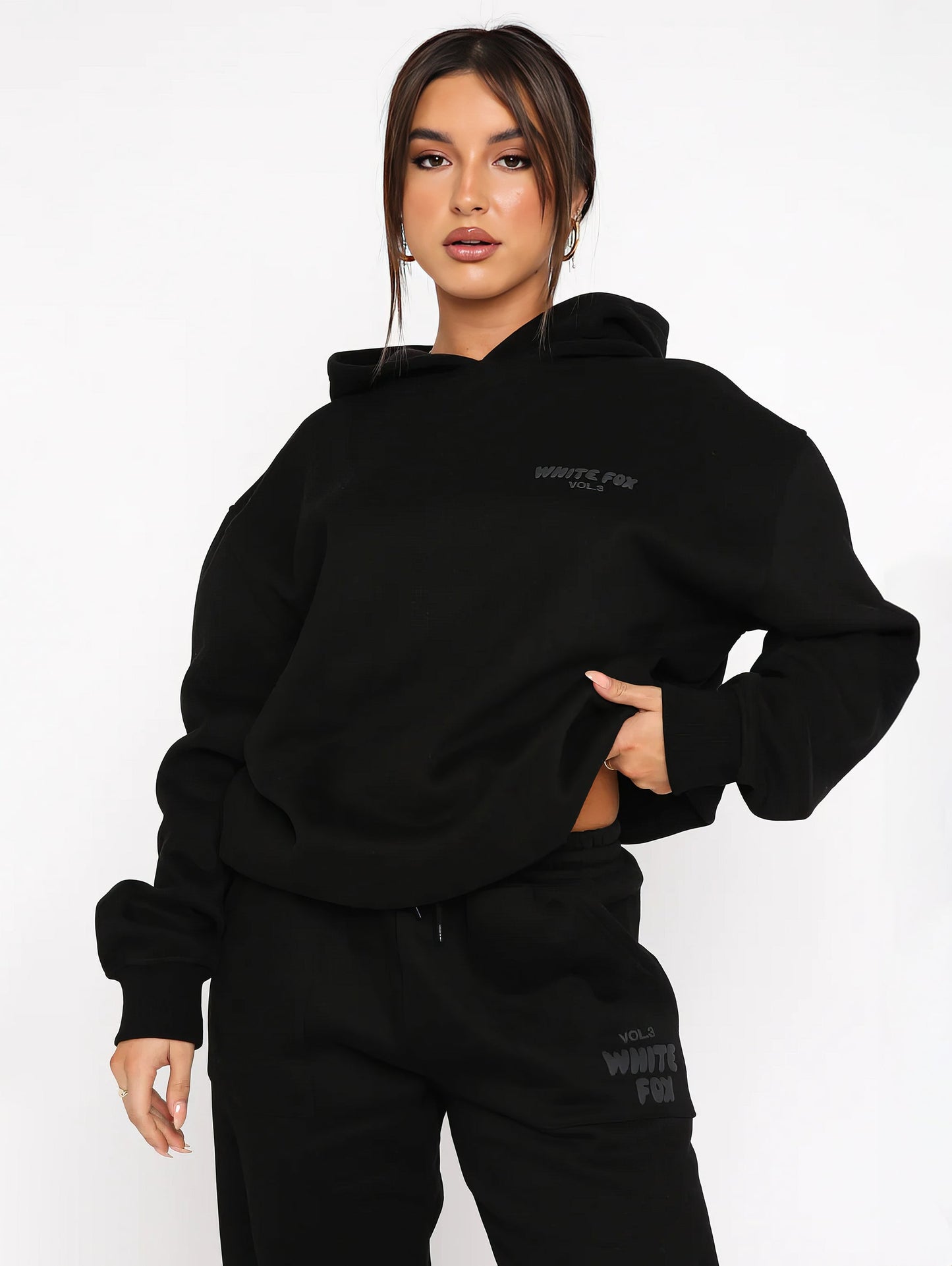 Luxe Loungewear Set – White Fox Edition für Damen | Zweiteilig & Bequem