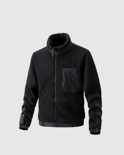 Herren-Fleecejacke mit durchgehendem Reißverschluss | Borven