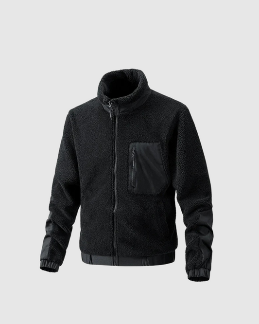 Herren-Fleecejacke mit durchgehendem Reißverschluss | Borven