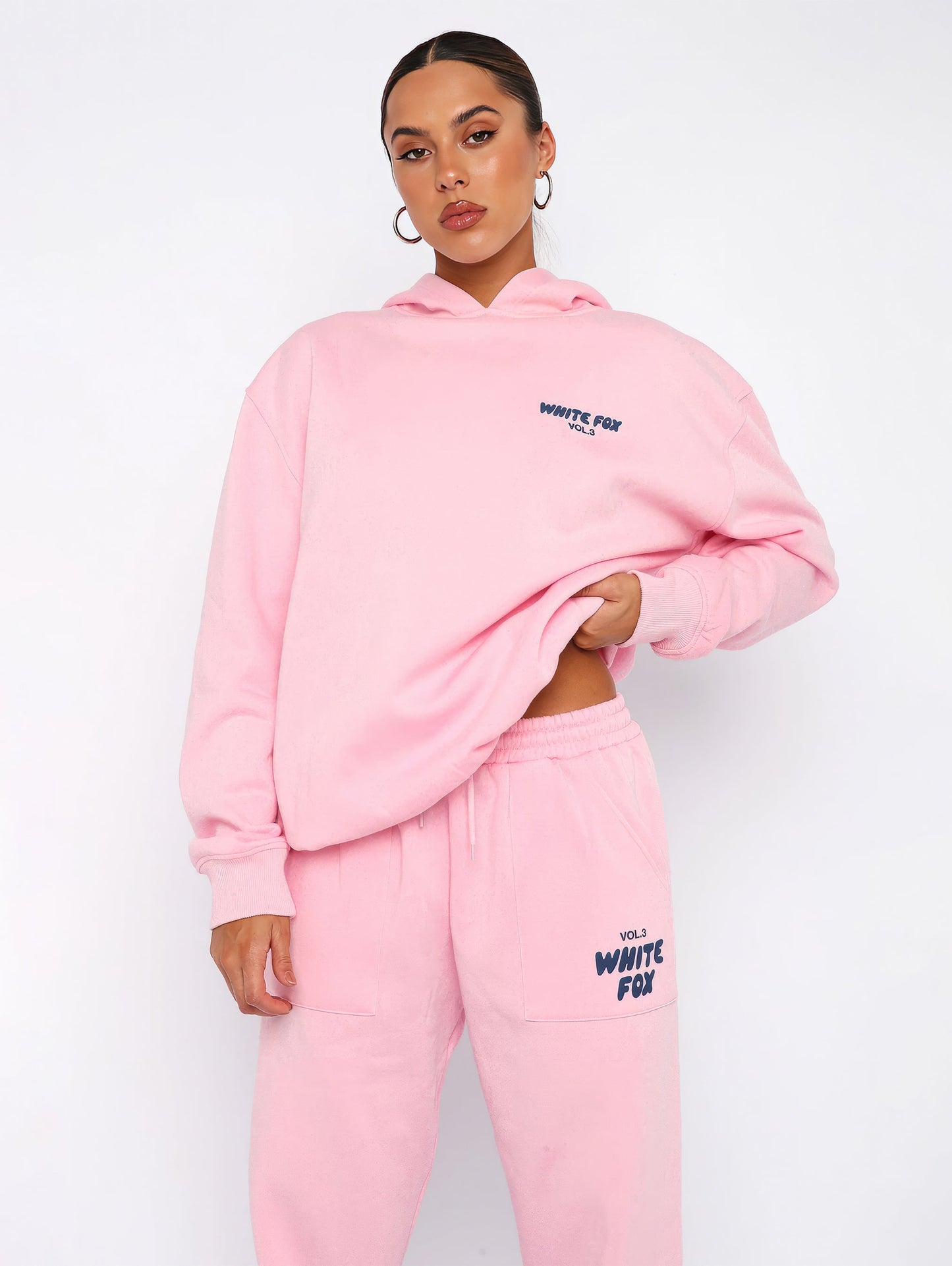 Luxe Loungewear Set – White Fox Edition für Damen | Zweiteilig & Bequem