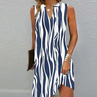 Damen Ärmelloses V-Ausschnitt Sommerkleid | Loretta
