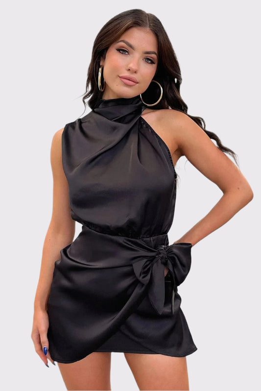 Damen Asymmetrisches Wickelkleid mit Rückenausschnitt | Santorini