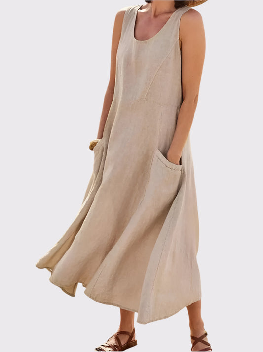 Damen Maxikleid mit Taschen – Luftig und Elegant | Serelina