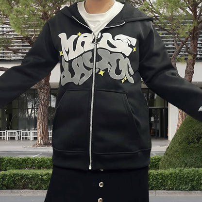 MORE AMOR Hoodie – Unisex Kapuzenpullover im Graffiti Streetstyle