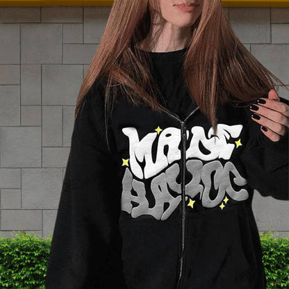 MORE AMOR Hoodie – Unisex Kapuzenpullover im Graffiti Streetstyle