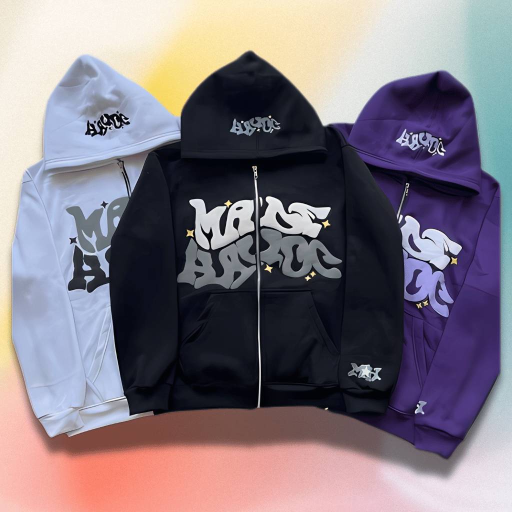 MORE AMOR Hoodie – Unisex Kapuzenpullover im Graffiti Streetstyle