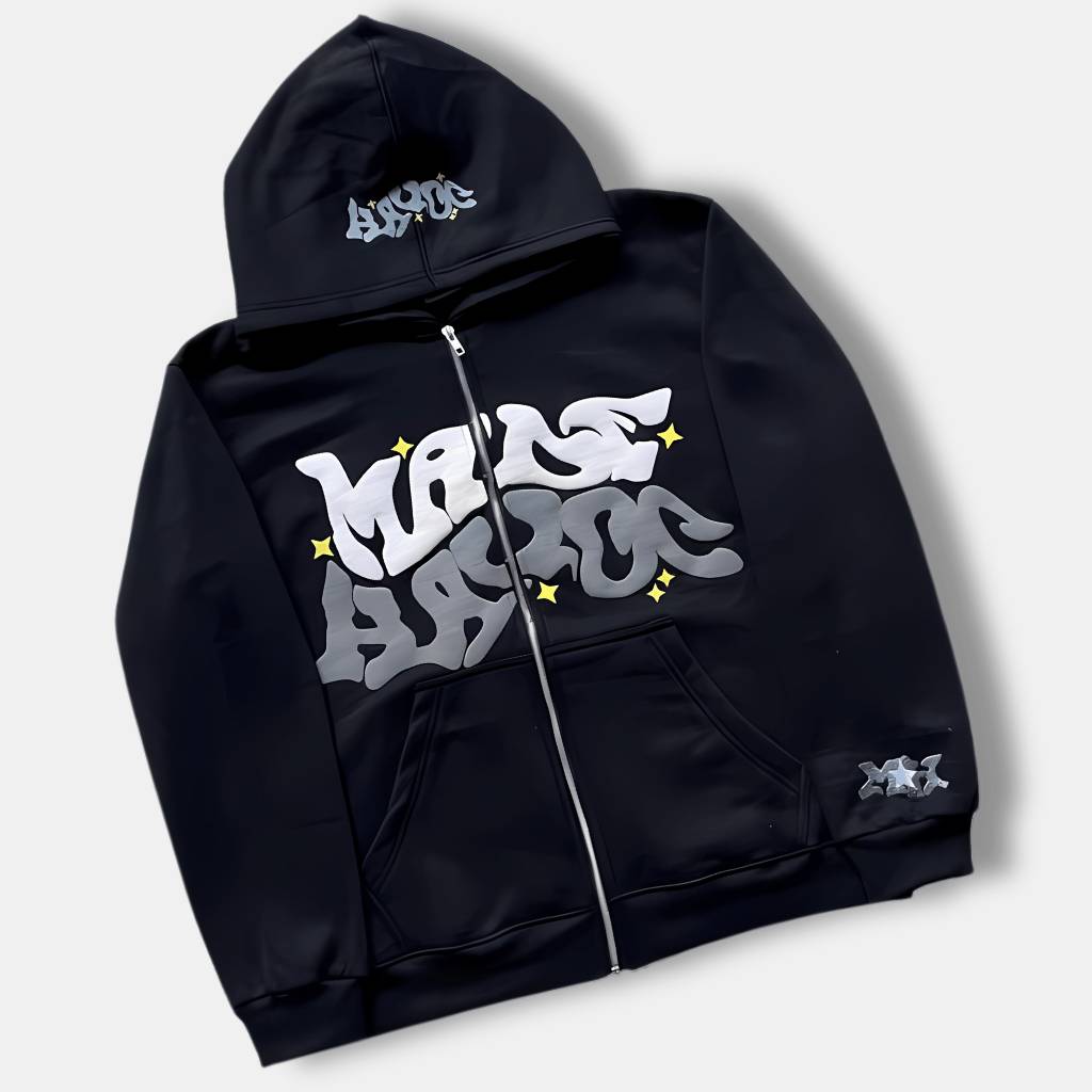 MORE AMOR Hoodie – Unisex Kapuzenpullover im Graffiti Streetstyle