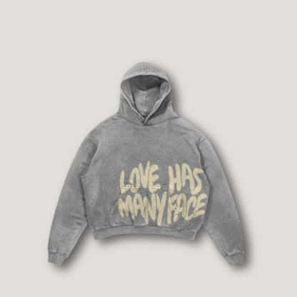 Love Earth Hoodie – Unisex Retro Kapuzenpullover mit Statement-Print
