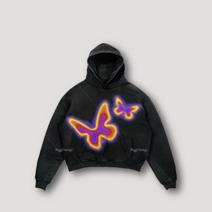 Love Earth Hoodie – Unisex Retro Kapuzenpullover mit Statement-Print