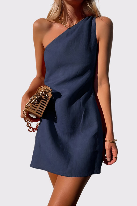 Damen Asymmetrisches Mini-Kleid – Elegant & Tailliert | Liora