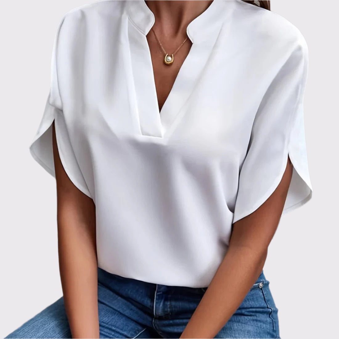 Damen Bluse mit klassischem Schnitt und Stretch-Anteil | Catrina