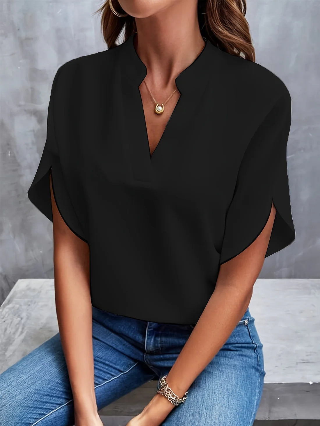 Damen Bluse mit klassischem Schnitt und Stretch-Anteil | Catrina
