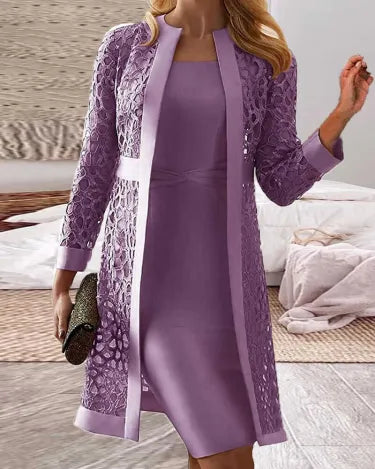 Damen Zwei-Teiler Spitzenkleid Set | Malina