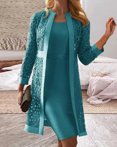 Damen Zwei-Teiler Spitzenkleid Set | Malina