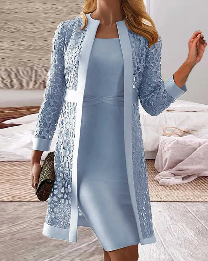 Damen Zwei-Teiler Spitzenkleid Set | Malina